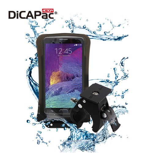 DiCAPac Action DB-C1 wasserdichtes Handy Case Set mit Fahrradhalterung