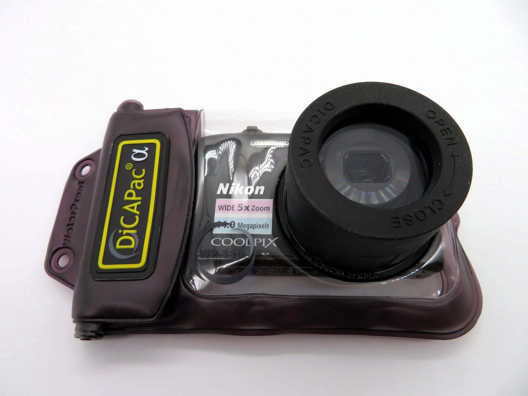 wasserdichte Kamerahülle DiCAPac WP-110 - fertig verpackte kamera