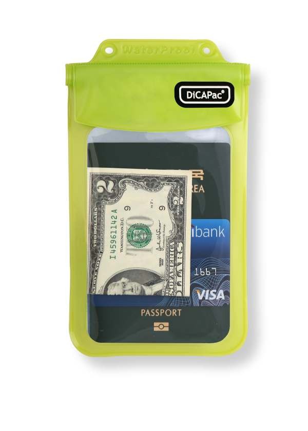 DiCAPac WP 565 kleine wasserdichte Schutzhülle für persönliche Gegenstände Zubehör Akkus Speicherkarten schwarz vorne