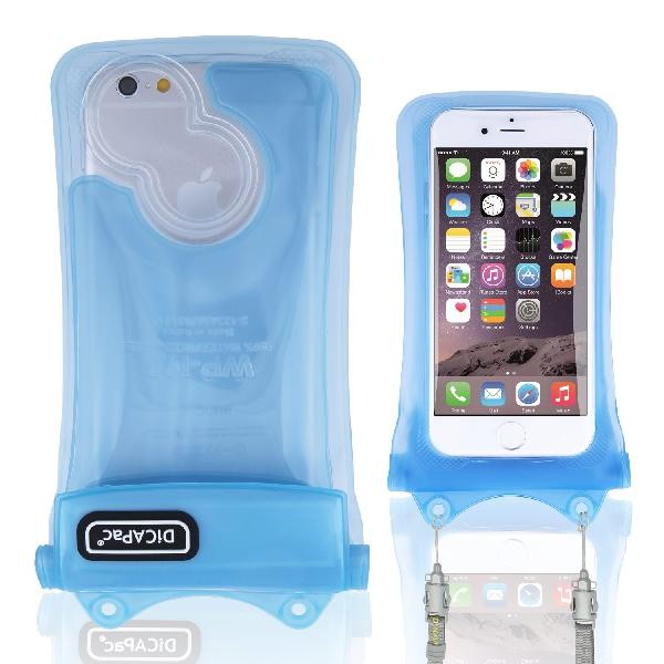 DiCAPac WP-i10 wasserdichte iPhone Hülle in blauer Farbe