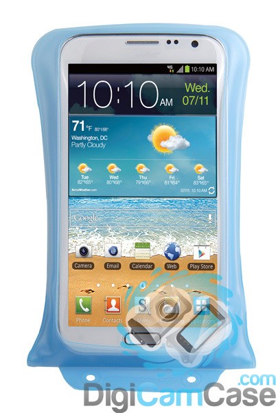 DiCAPac WP-C2 wasserdichte Foto Handyhülle für große Smartphones - blau 