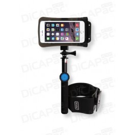 Set Wasserdichte Outdoor Handyhülle mit Selfie Stick und Sportarmband DiCAPac Action DARS-C2 für Handys bis 14,4cm (5,7 Zoll)