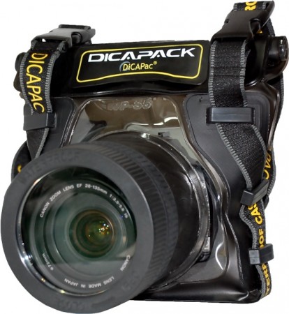 DiCAPac WP-S5 wasserdichte Spiegelreflex-Kameratasche für z.B. Nikon D3300 & Canon EOS 1200D u.v.a.