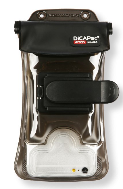 DiCAPac Action WP-C2A wasserdichtes Smartphone Case mit Clip-Halterung - Vorderseite