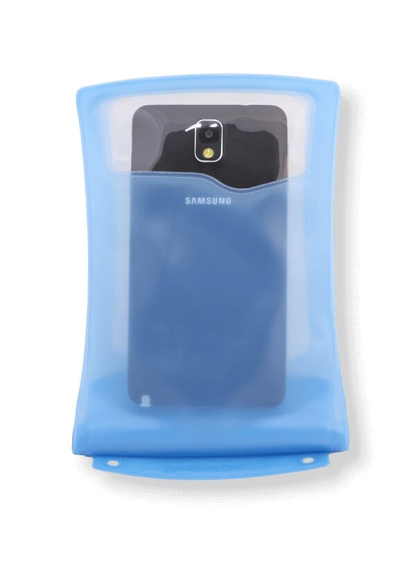 Dicapac WP-M45 Unterwasser Schutzhülle für Smartphones mit sehr großem Display - blau - vorne
